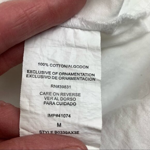 Democracy Western White Blouse  pearl snaps with shoulder studs - Picture 9 of 10